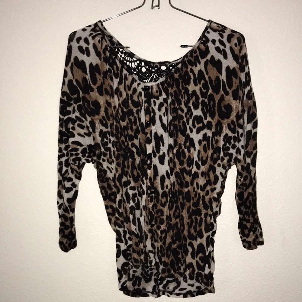 Leopard Slouchy Evening Shirt